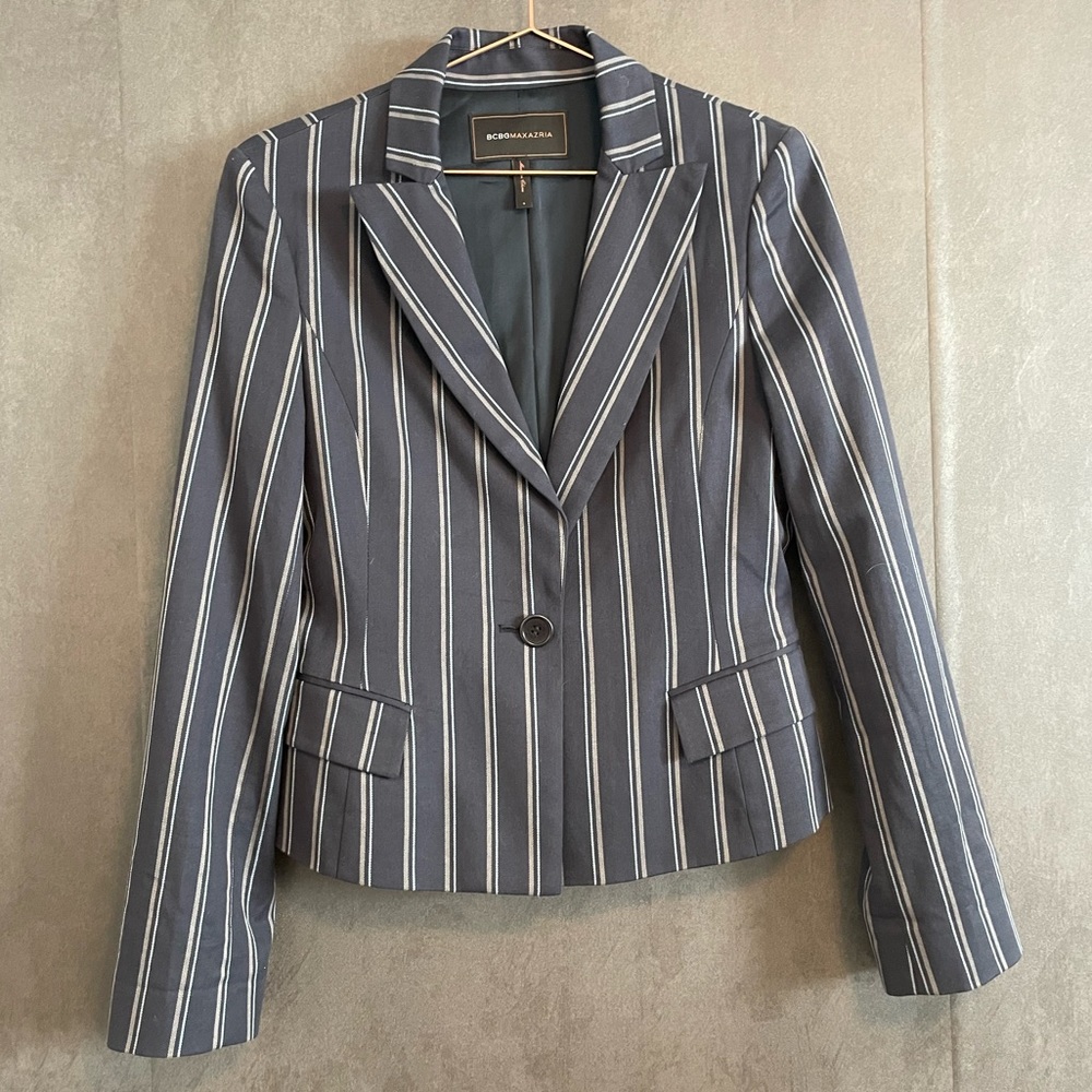 BCBG Navy Pinstripe Blazer